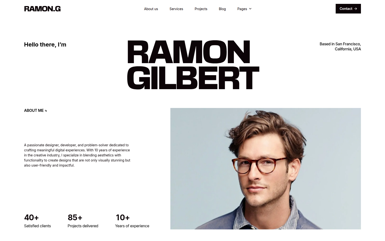 Ramon.G template — homepage preview