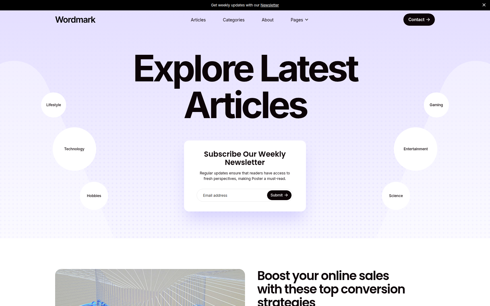 Wordmark template — homepage preview
