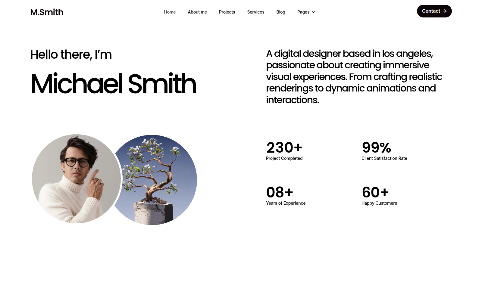M.Smith template — homepage preview