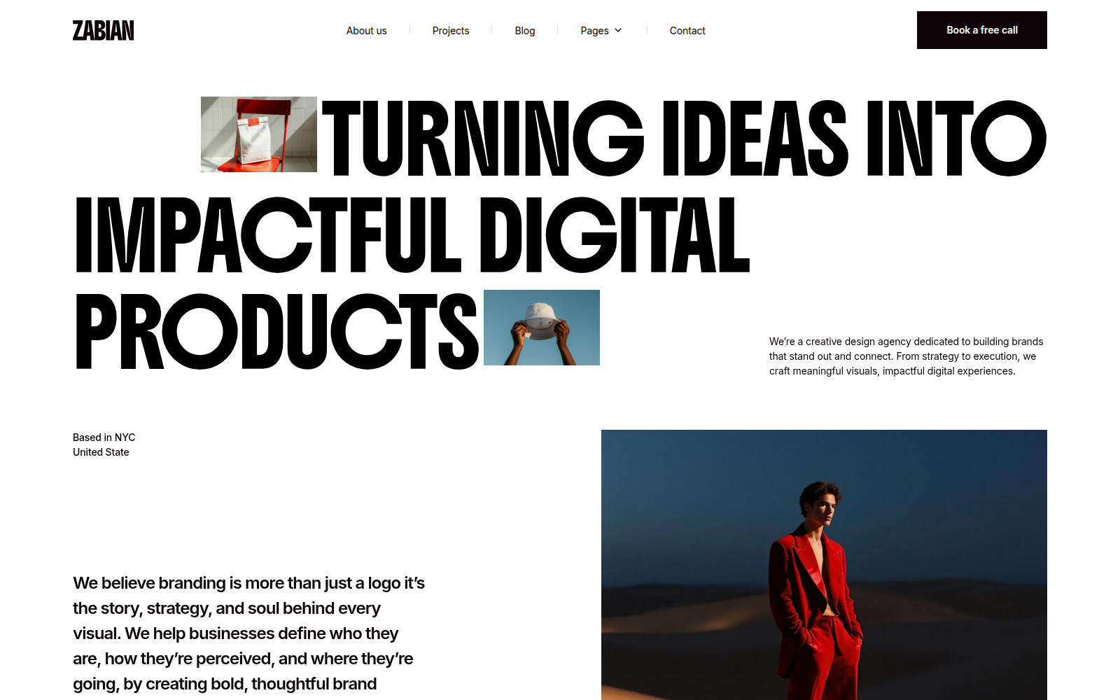Zabian template — homepage preview