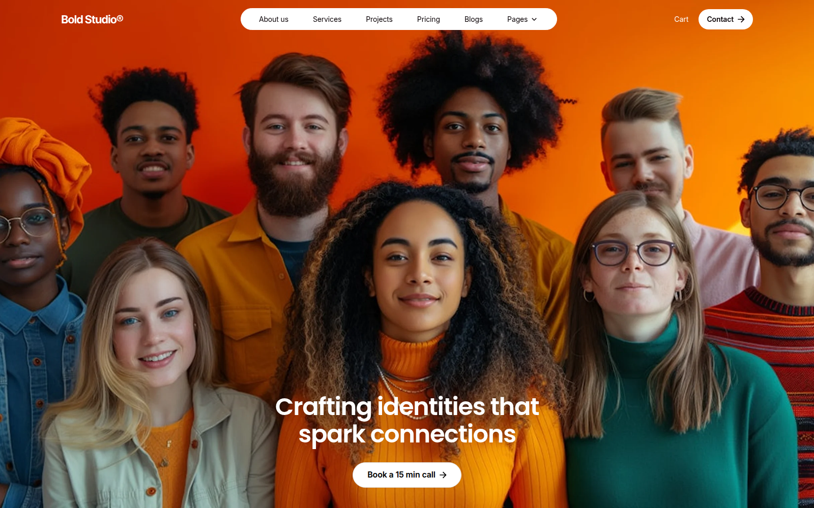 Bold Studio template — homepage preview