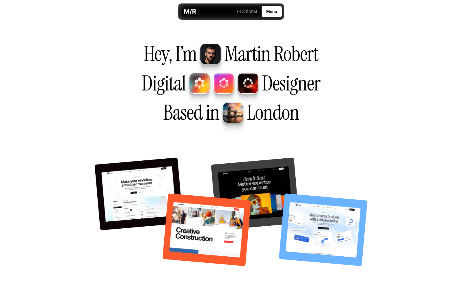 Martinz template — homepage preview