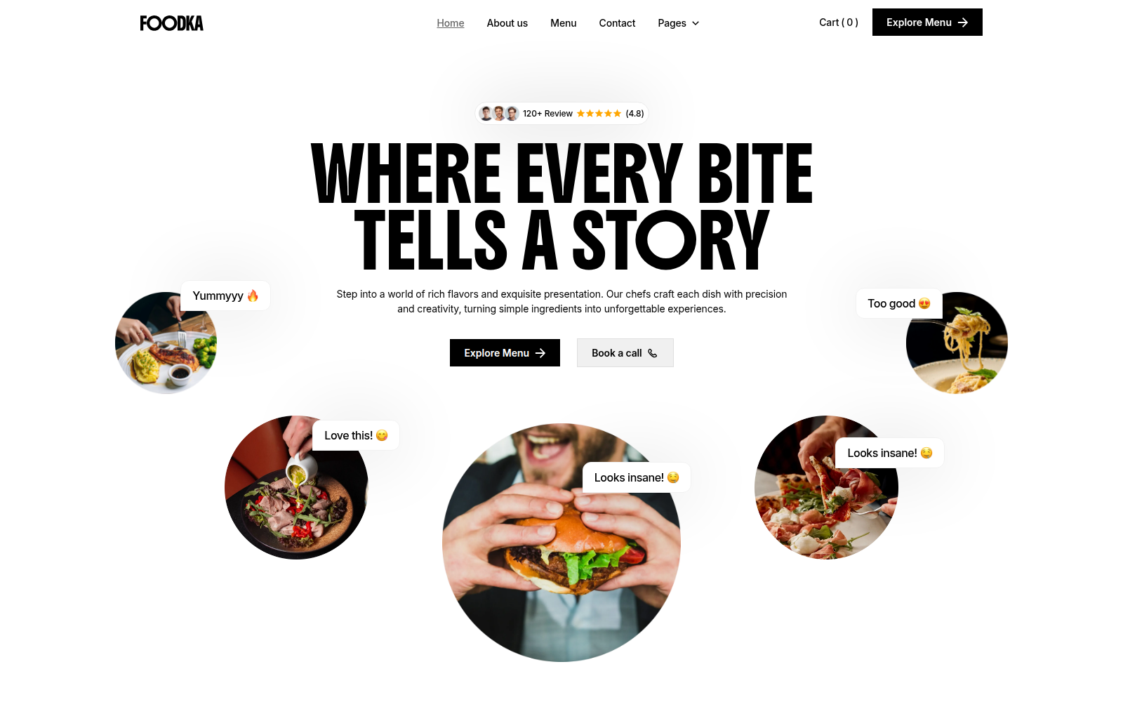 Fodka template — homepage preview