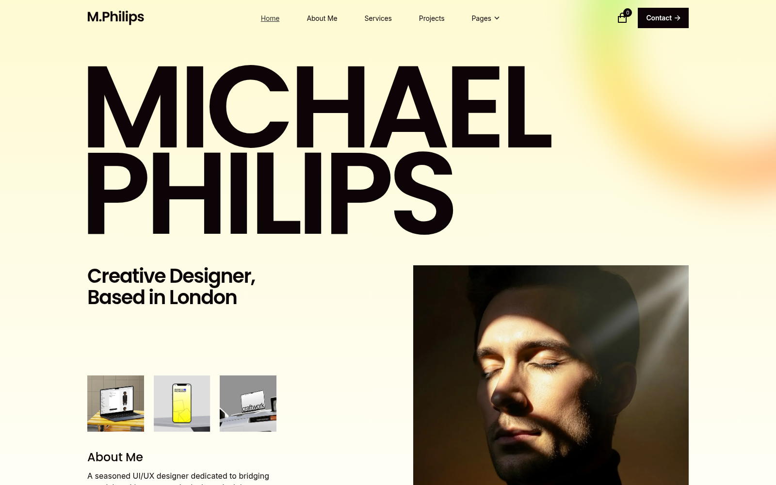 M.Philips template — homepage preview