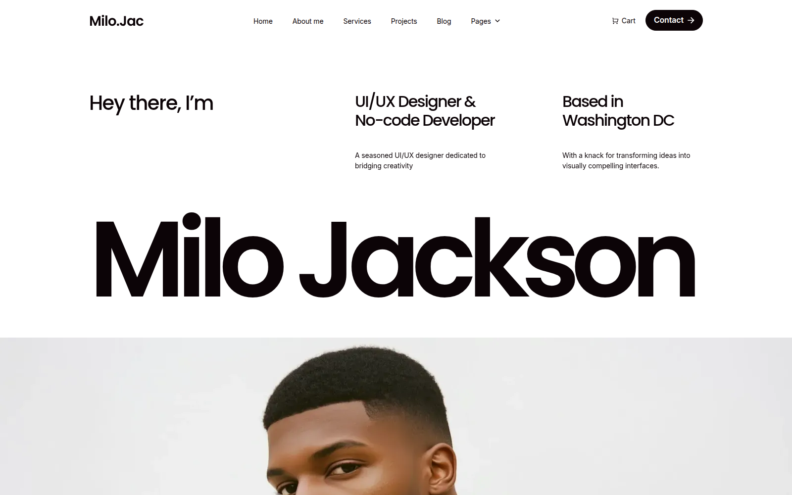 MiloJac template — homepage preview