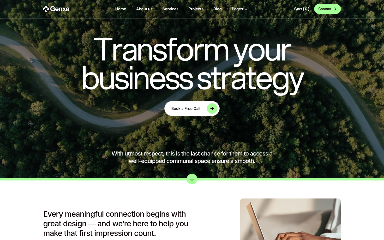 Genxa template — homepage preview