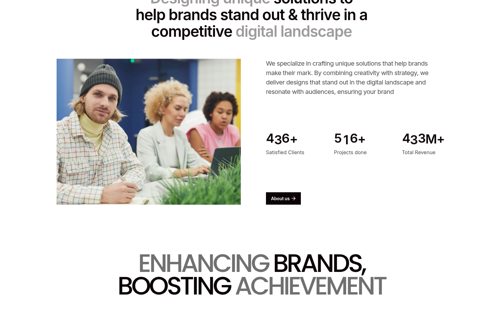 Kebite template — homepage preview