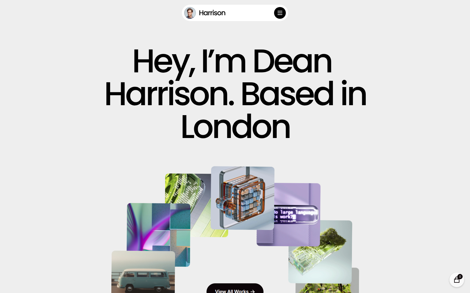 Harrisonz template — homepage preview