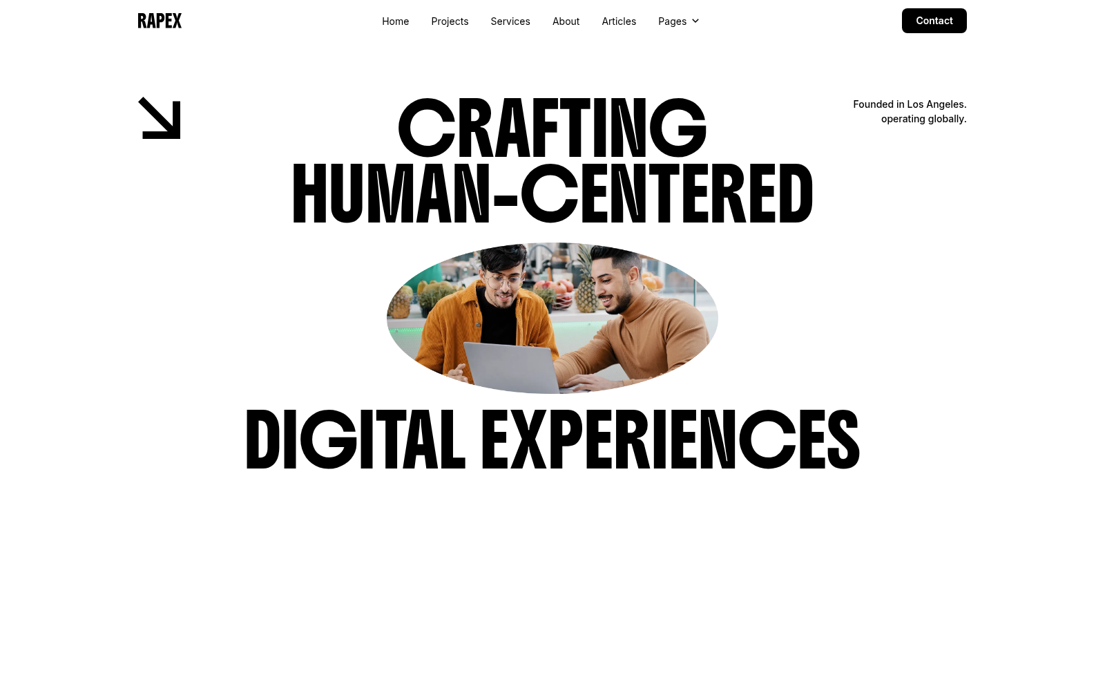 Rapexs template — homepage preview